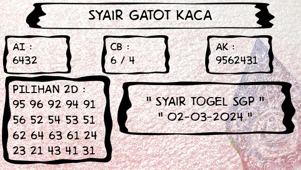 Syair Gatot Kaca - Syair Togel SGP