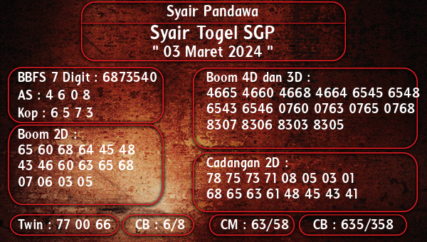 Syair Pandawa - Syair Togel SGP
